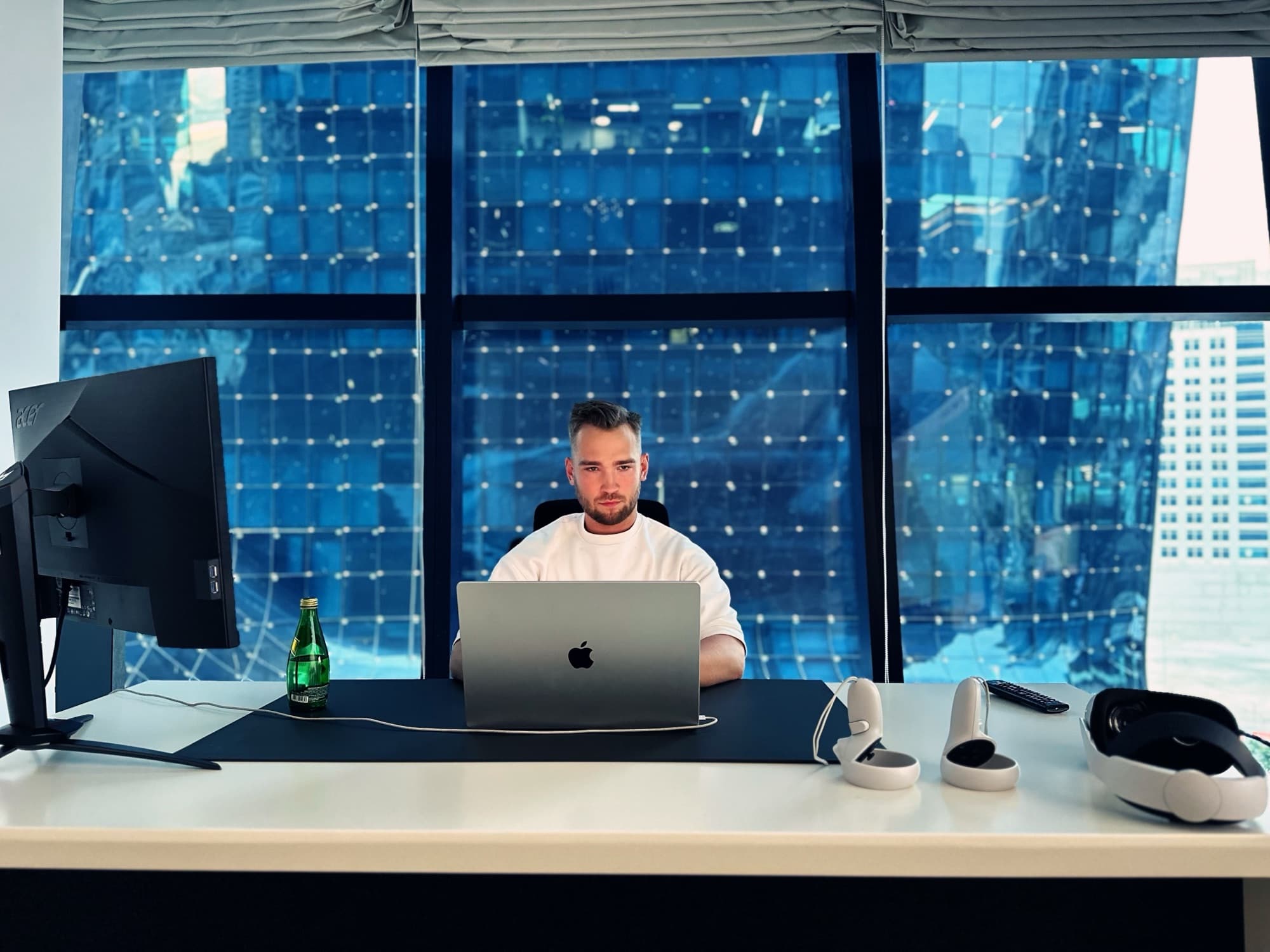 Evgeny Shilov at the machine's console